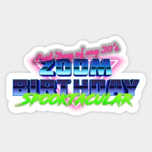 Zoom Birthday Spooktacular Sticker